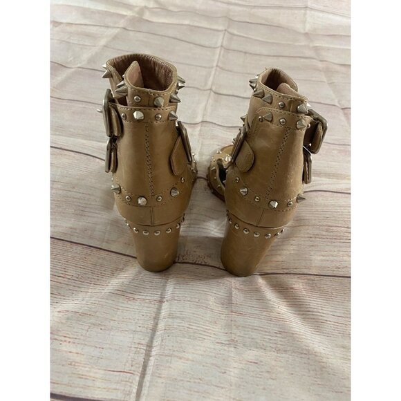 Laurence Decade Women's Studded Open Toe Ankle Booties - 37 1/2 - Picture 4 of 13